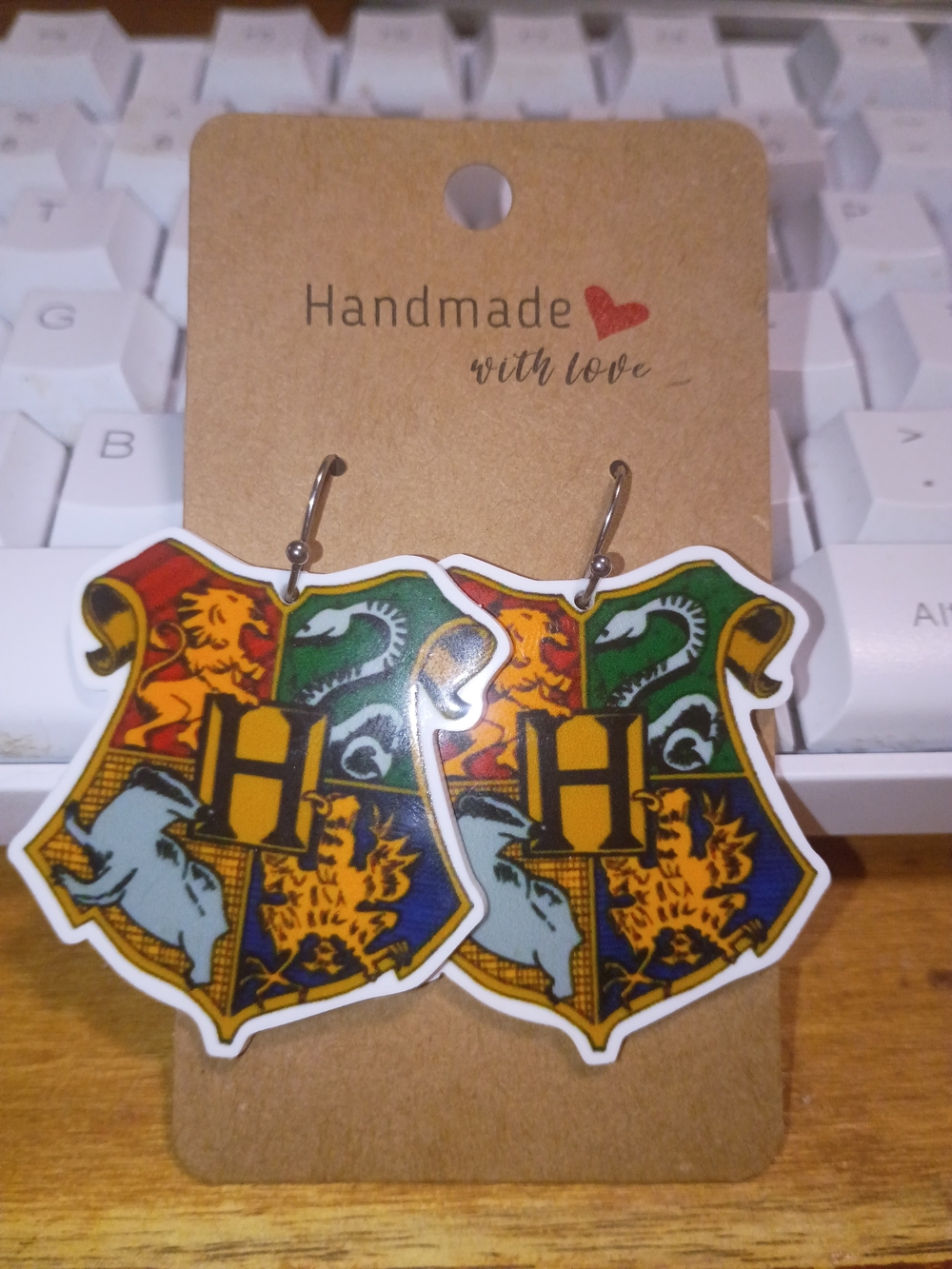 Handmade Harry Potter Multicolor House Emblem Fashion Earrings